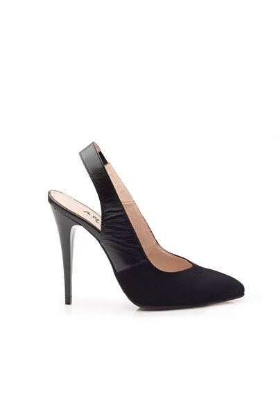 UrbanShoes Pantofi eleganți decupați damă din piele naturală - 68175 Negru Bo...