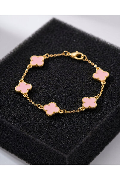 PURE BERRY YERLİ PEMBE RENK YONCA BİLEKLİK