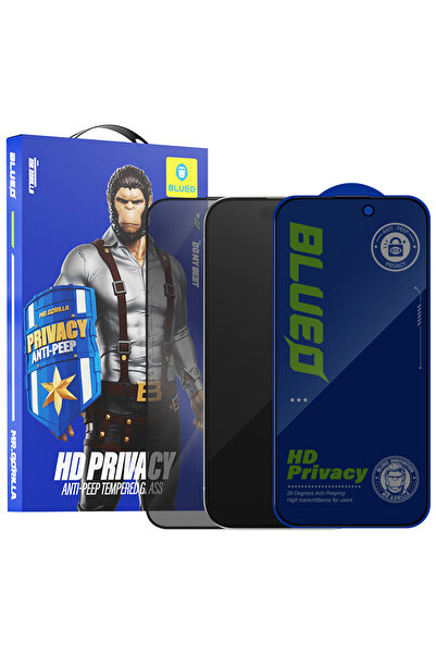 BLUEO Folie protectie pentru iPhone 15/ iPhone 16, Privacy, negru