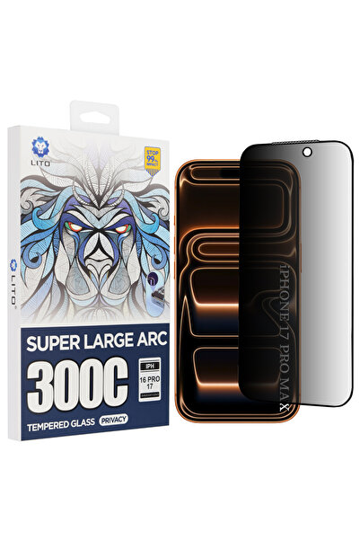 Lito Protective film for iPhone 17 Pro Max, Privacy; Anti-shock, black