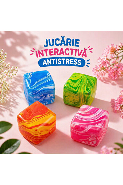 OEM Jucarie antistres Cosmic Cube Mov−Roz, cub senzorial squishy pentru copii...