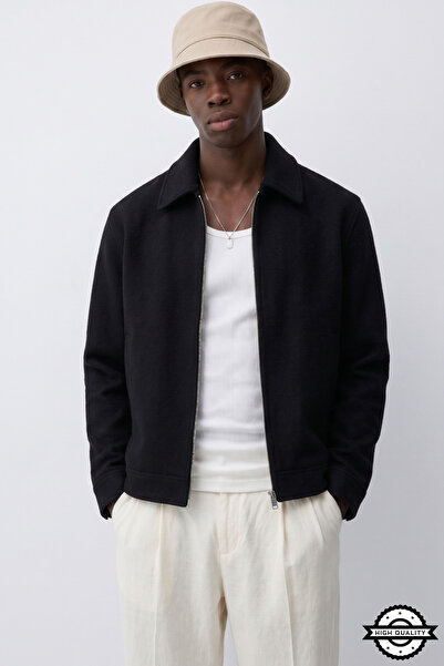 ZRA Model Seasonal Spring Old Money Culture Textured Fabric Men's Jacket