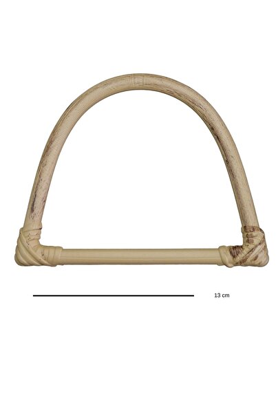 MarifetDükkan BAMBU GÖRÜNÜMLÜ ÇANTA SAPI KÖŞE SARGILI D MODEL / 2 ADET
