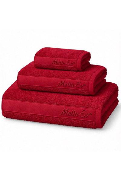 METİNEV Metin Ev ®   100% Cotton 3-Piece Towel Set – Bath + Face + Hand Towel...