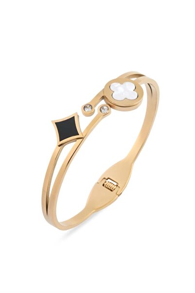 Bozhi Bracelet Stainless Steel Gold Daily Elegance Handcuff Stylish Gift