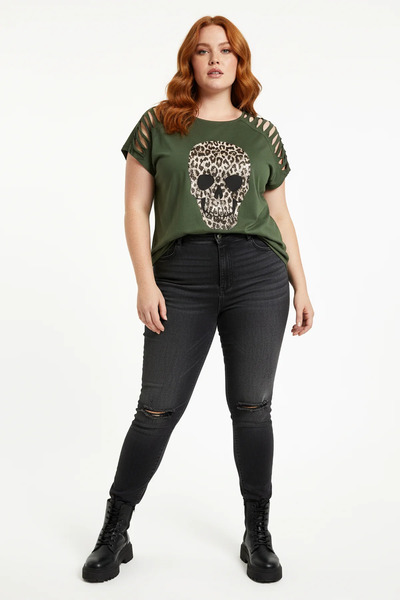 Shape Of You Kuru Kafa Desenli T-shirt