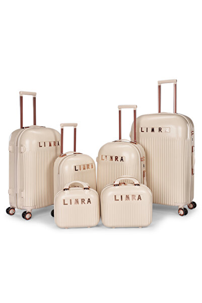 LİMRA Luxury 6 Pieces Set Suitcase Luggage 6Pcs Modern Design Strong Color De...