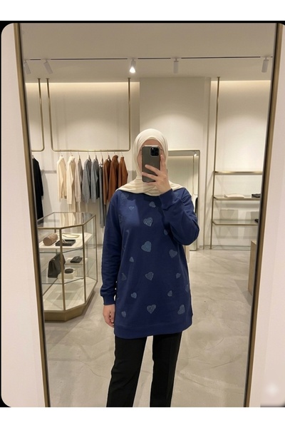 Azram Fashion Kadın kalp desenle tunik