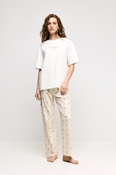 LEFTIES Baskılı uzun pijama