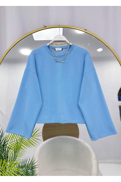 MODA VEDAT Ženska bluza sa okruglim izrezom od Oy-Ho tkanine -0200