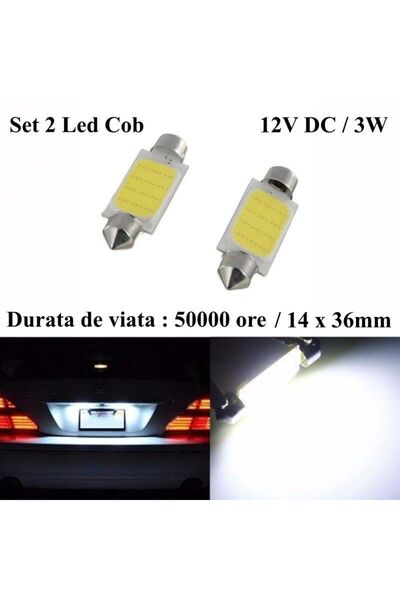 Stef's Cat Led Auto 36mm Cob, Lumina Alba, 2 buc/set, Stef's Cat