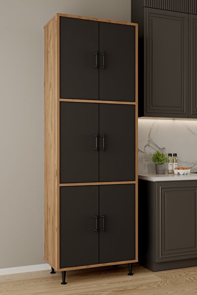 AEKA AE-3015 Mercan 6 Kapaklı Çok Amaçlı Dolap Raflı Mutfak Kiler Banyo 195*6...