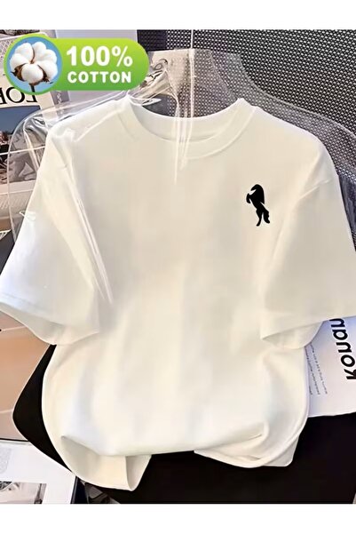 Lider Leather Tricou imprimat. Tricou casual cu mânecă scurtă pentru vară și ...