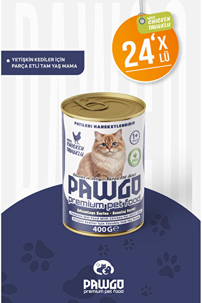 Avantaj Serisi | Tavuklu | Yetişkin | Parça Etli | Kedi Yaş Mama | 400g X 24