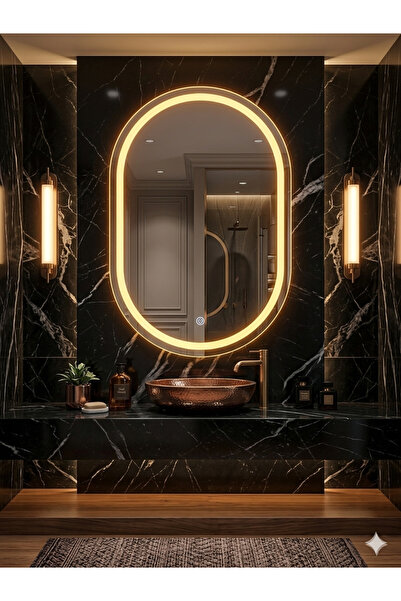 Şişecam Hom Modern Oval LED’li Banyo Aynası - 50x70 cm