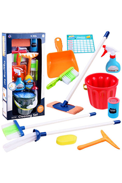 Jokomisiada Kit de curățenie, găleată, mop, perie, perie ZA3846