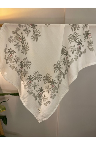 Parlova Palm çok amaçlı müslin örtü, %100 pamuk, 75x90 cm