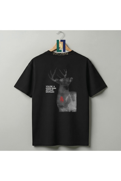 Grafftee Clothing Tricou unisex din bumbac premium, cu design Red Dead Redemp...