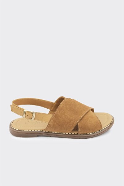 derinet Hakiki Deri Comfort Taban Kadın Sandalet