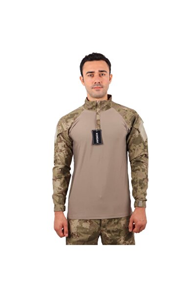 KORDAK TSK Taktik Combat Tişört - Askeri Kamuflaj Tactical Gömlek