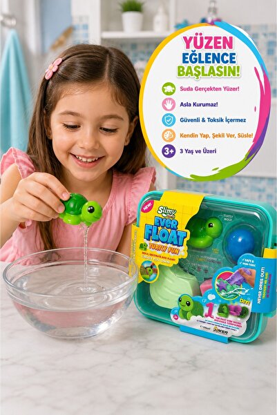 TOYFEST Slimy Ever Float Kaplumbağa Slime Seti DIY Yüzen Oyun Hamuru 3+ Eğiti...