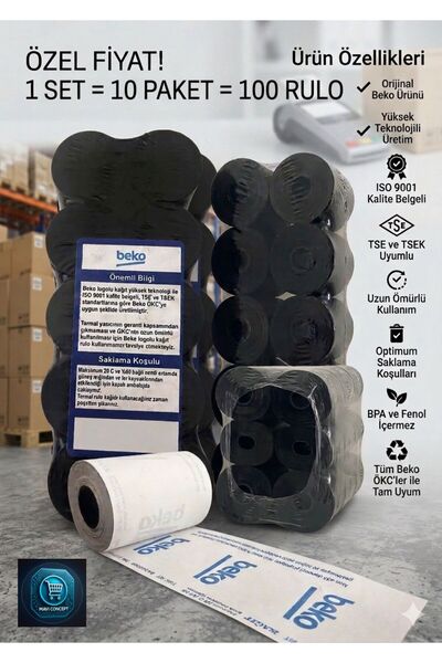 Beko (56x16) Yazarkasa Termal Pos Rulosu Avantajlı Paket
