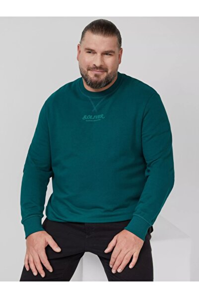 s.Oliver Big Sizes Men's Big Sizes Sweatshirt with Crew Neck, Logo, Regular F...