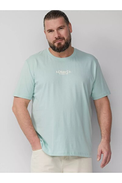 s.Oliver Big Sizes Men's Big Sizes T-Shirt with Crew Neck, Contrast Logo, Min...