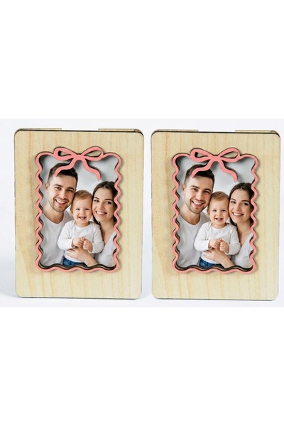 şekergümüs aksesuar Kurdele desenli buzdolabı magnet çerçeve