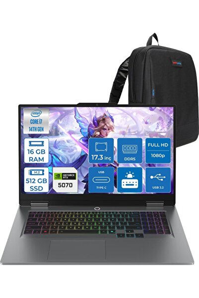 LENOVO Loq 17IRX10 Intel Core I7 14700HX 16GB Ddr5 512GB SSD RTX5070 8gb 115W...