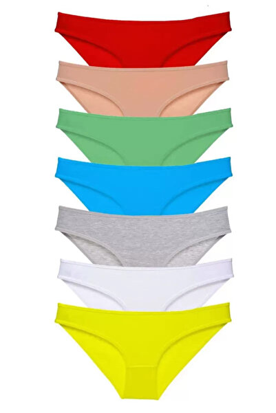 Mestore 7 Pieces Super Eco Set Lycra Women's Slip Panties Multi Color