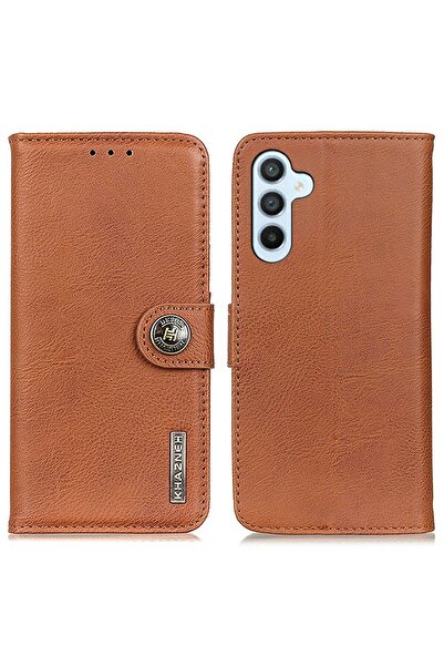 KHAZNEH Cowhide Θήκη Πορτοφόλι Brown (Samsung Galaxy A56 5G)