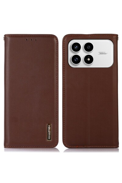 KHAZNEH Δερμάτινη Θήκη Βιβλίο Brown (Xiaomi Poco F8 Pro 5G)