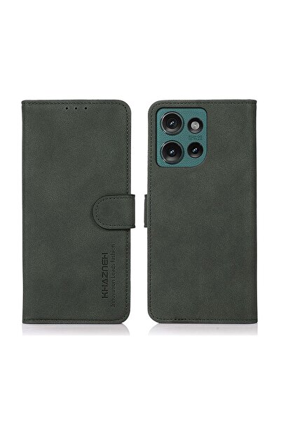 KHAZNEH Retro Leather Θήκη Πορτοφόλι Green (Motorola Edge 50 Neo/Edge 60 Neo)
