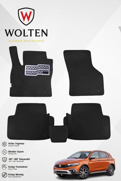 w wolten german engineered EGEA CROSS-FİAT-(2020-2025) İÇİN EVA İÇ PASPAS TAK...