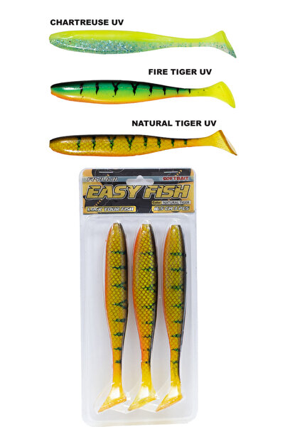 RYUJI EASY FISH 16.5CM, 24GR, (3AD-1 Paket ) Silikon Balık