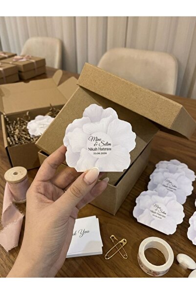 ZaiStudio Kişiye Özel Çiçek Figürlü,Kurdeleli, İnci Detaylı Nikah Kına Düğün ...