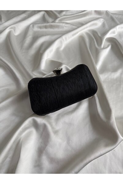 Single Stone Model Wedding Engagement Evening Dress Bag Plain Black