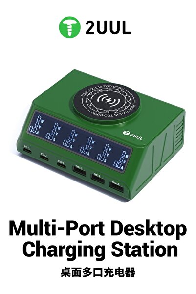 kızılelma teknik 2uul PC11 110W Çoklu Bağlantı Noktalı Pd + Qc Masaüstü Şarj ...