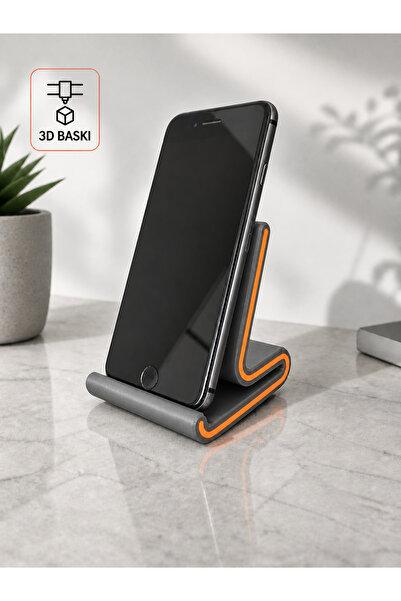 Hızarcıoğlu 3D Baskı Masaüstü Telefon Tutucu (Modern & Dayanıklı Tasarım)