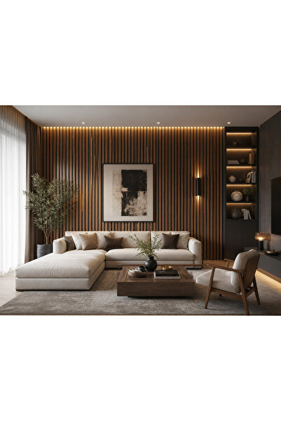 Çetsan Pvc polimer lambiri duvar paneli dekor(3 adet 12x290)