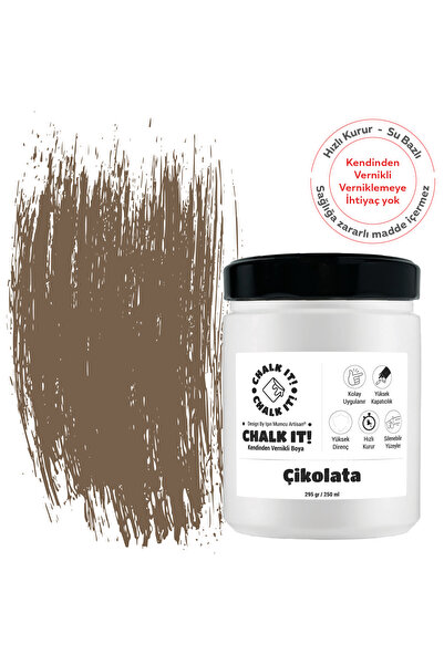 Işın Mumcu Artisan Chalk It Kendinden Vernikli Boya | Çikolata 250 GR Deneme ...