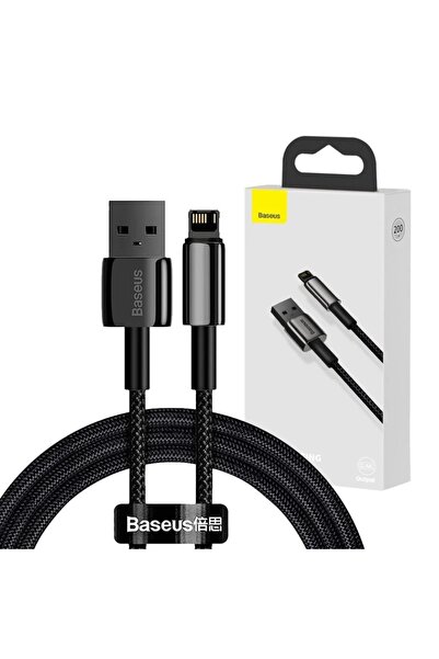 Baseus Cablu USB-A la Lightning, 20W, 2.4A, 480Mbps, 2m - Auriu Tungsten (CAL...