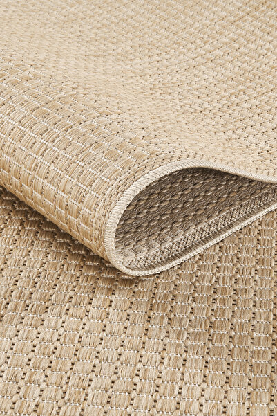 Livset Home Hasır Bej Kilim Jüt Dokuma Ince Halı Sisal Salon Mutfak Oturma Od...