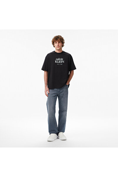 Calvin Klein 90S Straight Blue Ash Stone Erkek Gri Jean