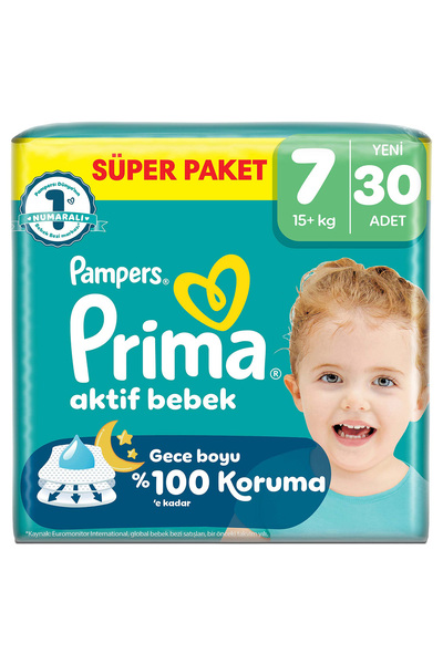 Prima Aktif Bebek Süper Paket 7 Beden 30 Adet