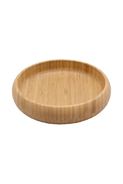 MİEN Bambu Yuvarlak Kase - 18 cm Dekoratif Sunum ve Çerez Kasesi