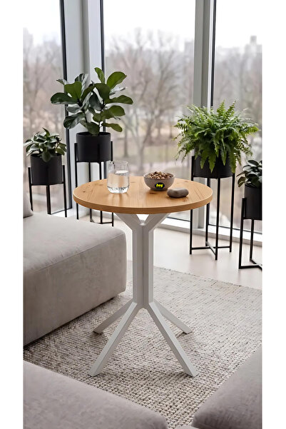 hey modüler mobilya Yıldız Yuvarlak Çam 50 cm Balkon Masası Yan Sehpa Mutfak ...