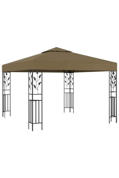 vidaxl FOISOR de grădină, gri taupe, 3 x 3 m, 180 g/mÂ²