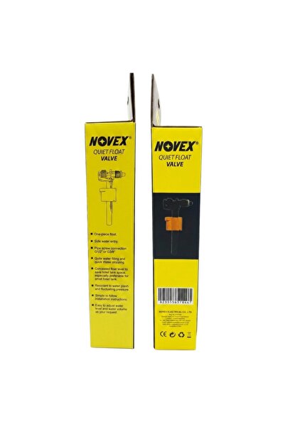 NOVEX Quiet Float Valve NFS-502S | Premium Side Inlet 1/2” & 3/8” Toilet Fill Valve | Ultra Silent Fast Refill | Adjustable Water Level | Anti-Siphon Safety System